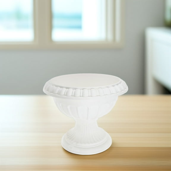 LULULION Vintage White PP Planter Pot for Front Porch and Garden Decor