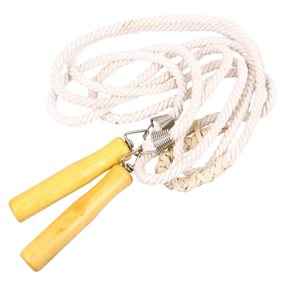 LULULION Beige Skipping Rope with Ergonomic Handle for Comfortable Exercise Use