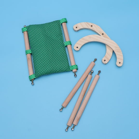 LULULION Hamster Cozy Bed Wooden Rocking Bed Green Simple Design for Winter Use 1Pack