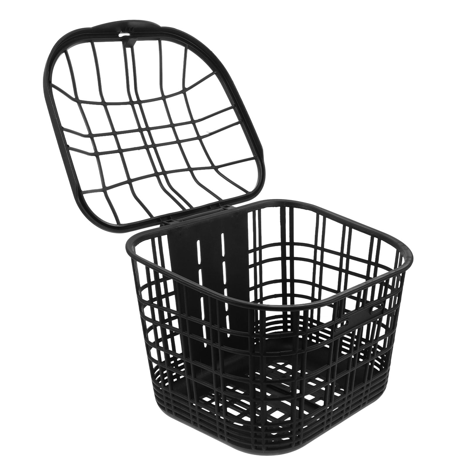LULULION Front Basket White Rectangular for Electric Bike Outdoor Use 1Set