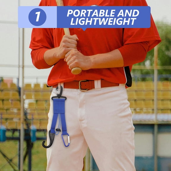 LULULION Hanging Bats Baseball Bat Display Stand Blue Polyester for Outdoor Sports 1Set