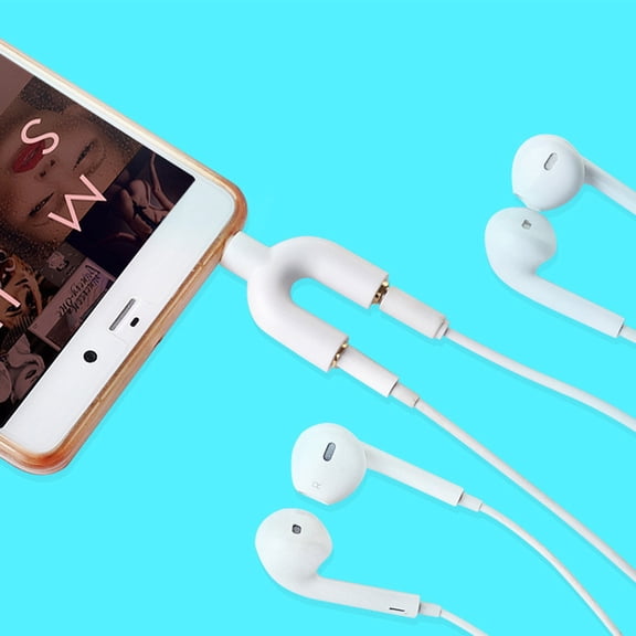 LULULION Assorted Color 3.5mm Stereo Audio Connector Adapter for Two Headphones