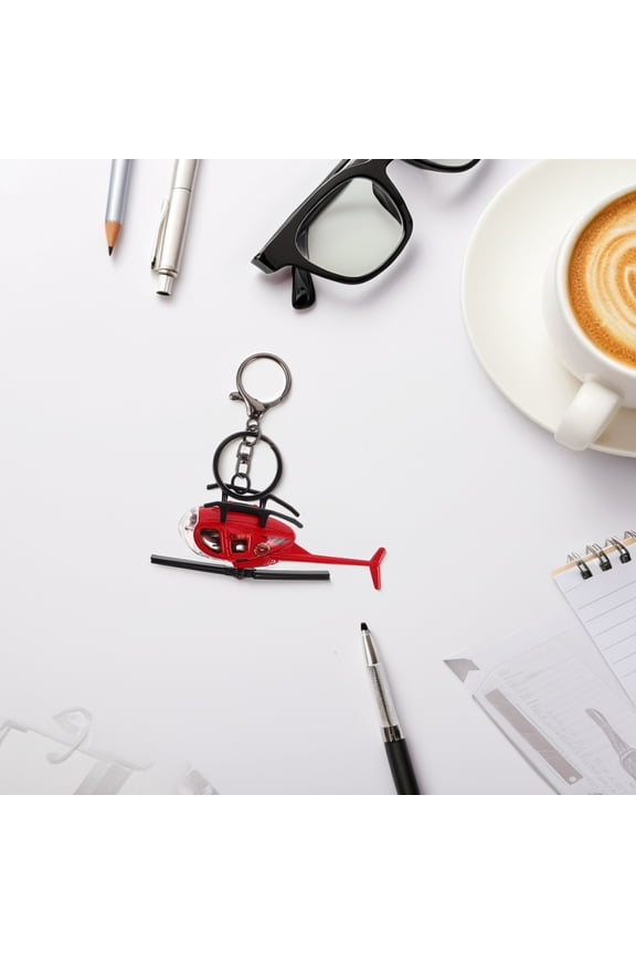 Creative Key Ring Helicopter Keychain Zinc Alloy 1Set
