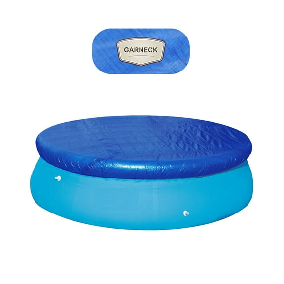 LULULION Blue Pool Cover for 8 Foot Round Pools with Dust and Rain Protection
