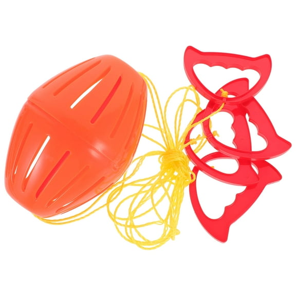 LULULION Double Fitness Pull Balls Pull Shuttle Ball Orange Interactive Toy Social Interaction Skills 1Pcs