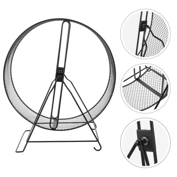 LULULION Iron Hamster Wheel Pet Exercise Wheel Quiet Operation for Pet Care 1Set