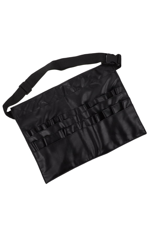 Makeup Pouch for Travel in Black PU for Everyday Use Organizing 1Pack