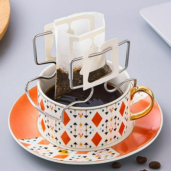 LULULION Reusable Hanging Ear Coffee Filter Holder with Open Design Stainless Steel Material