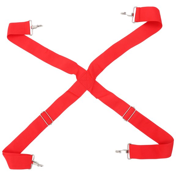 LULULION Premium Adjustable Red Snare Drum Sling Strap with Hooks for Marching and Percussion
