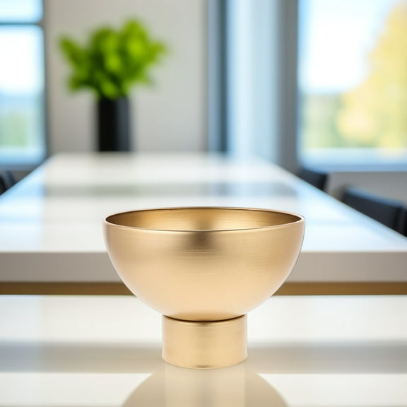 LULULION Decorative Metal Flowerpot Golden Iron High Base Planter 1Set