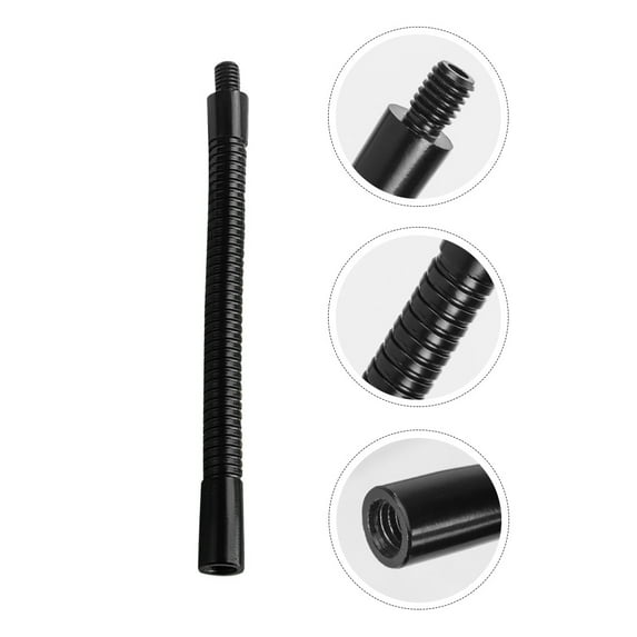LULULION Alloy Microphone Stand Extension Tube Black Mic Holder Replacement with Professional Craftsmanship