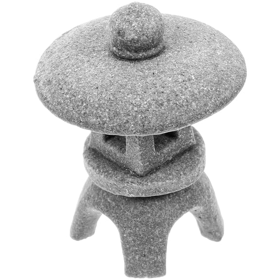 LULULION Resin Japanese Landscape Ornament Grey for Indoor Outdoor Decor