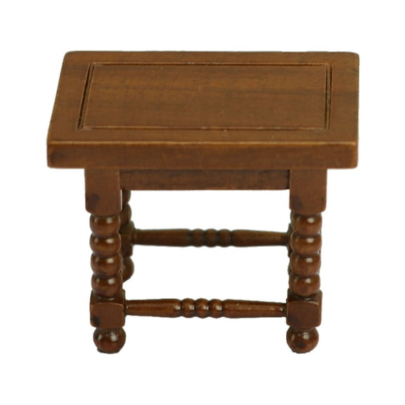 LULULION Mini Side Table Light Brown Birch Wood 1Set