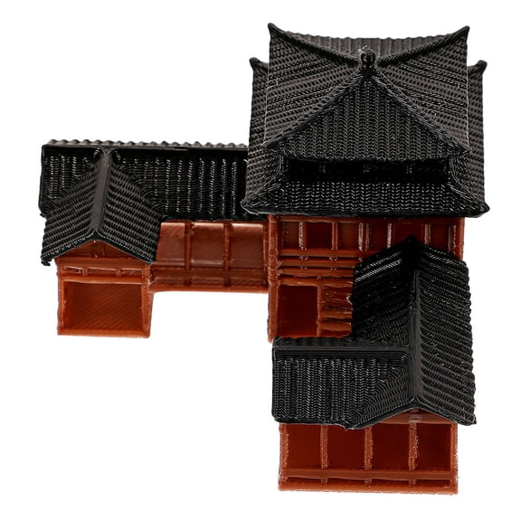 LULULION Detailed Brown Tower Figurine for Japanese Zen Garden and Terrarium Bonsai Decor