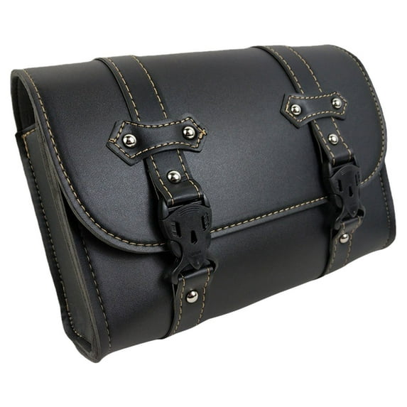 LULULION Outdoor Black Motorcycle Fork Bag Tool Pouch Side Saddle Storage