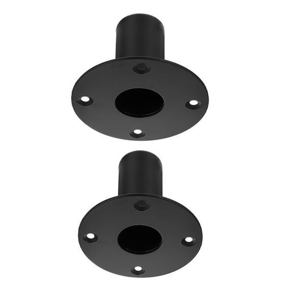 LULULION 2Pcs Black Speaker Metal Support Base Easy Install for Loudspeaker Accessories