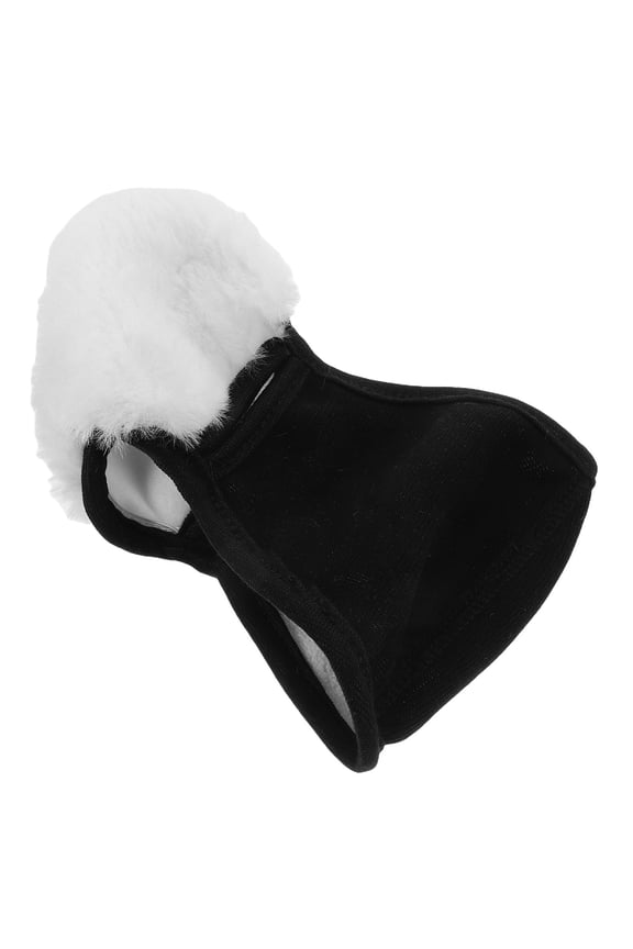 Nose Warmer Women Mask with Ear Covers Black Cotton Breathable for Cycling 1Set