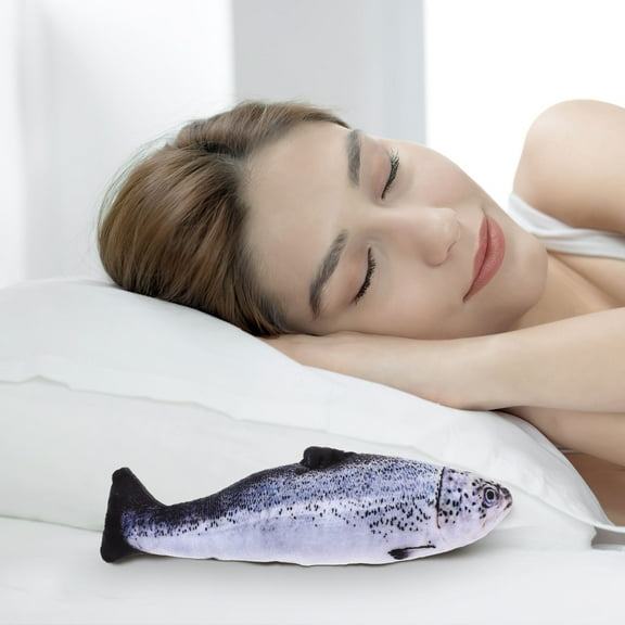 LULULION Novelty Throw Pillow Fish Shape Cushion Multi Colored 1 Piece Coffee Shop