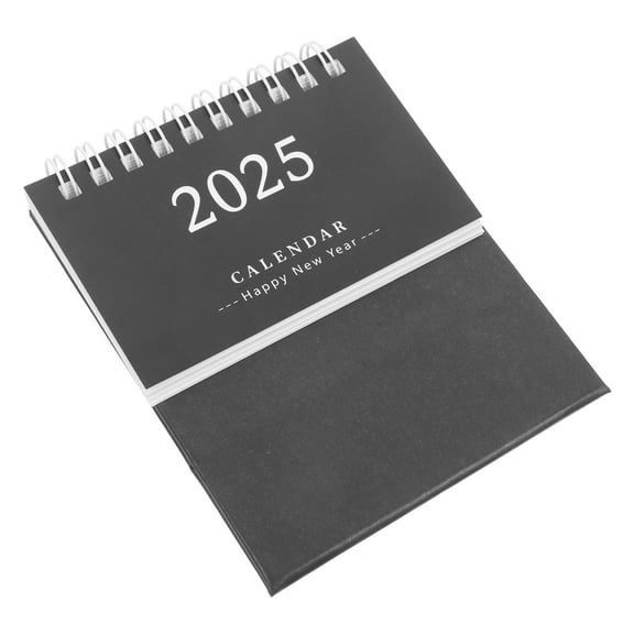 LULULION Office Standing Calendar Black Small Desk Calendar for Daily Schedule and Notes