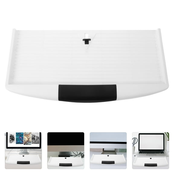 LULULION Ergonomic Under Desk Keyboard Drawer Slide Tray in Assorted Colors for Organized Workspace