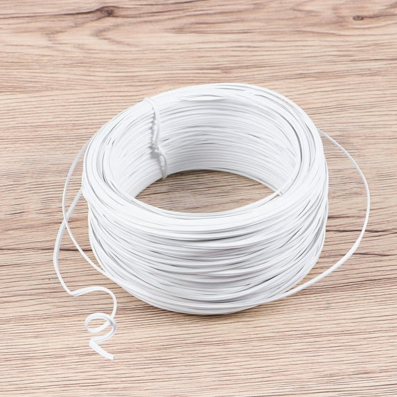 LULULION PVC Glue Coated Garden Wire White Flexible Binding Iron Wire for Repairing