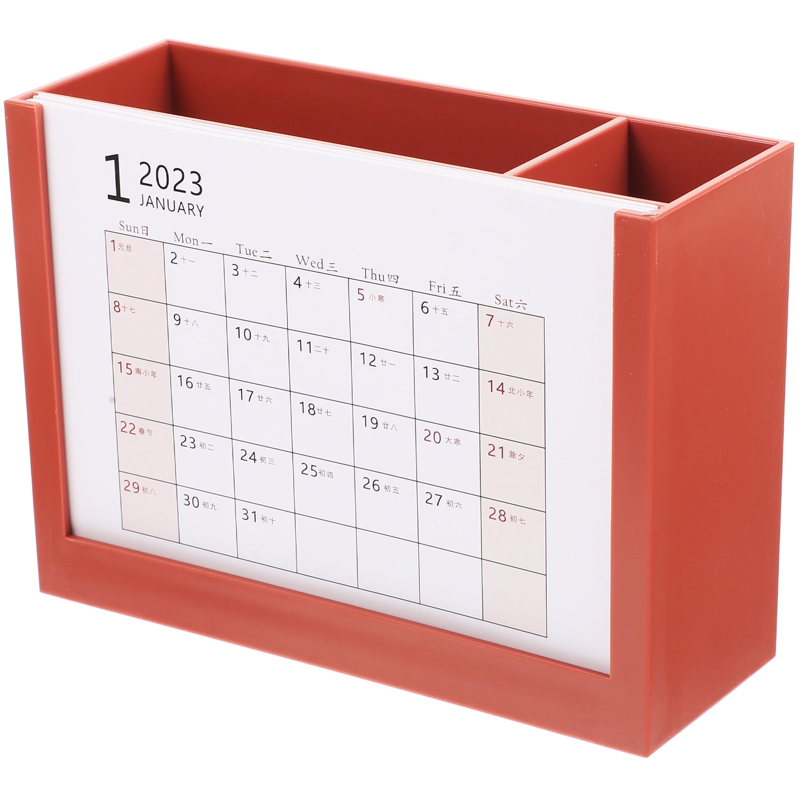 LULULION Pen Storage Calendar With Box Home Use Storage Organizer 1Set ...
