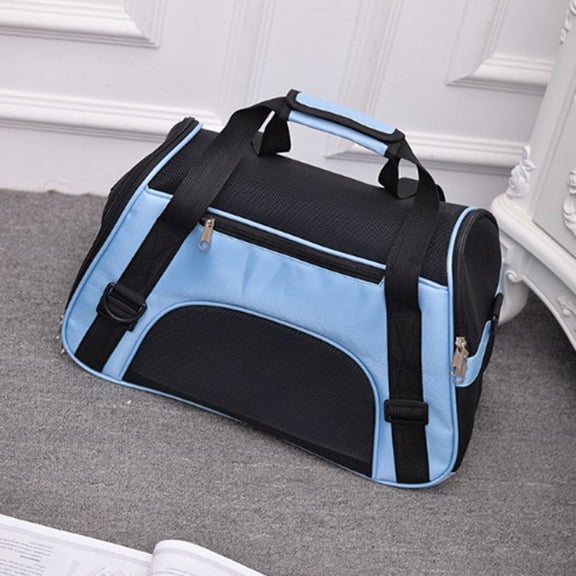 LULULION Pet Backpack Blue Durable Mesh Windows Easy Access Outdoor Use