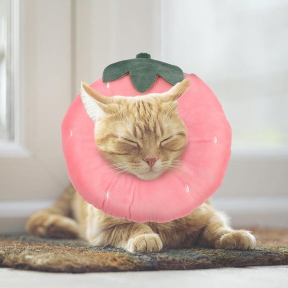 LULULION Pet Shield Collar Cat Recovery Collar For Recovery Period Comfortable Wearing Pink 1Set