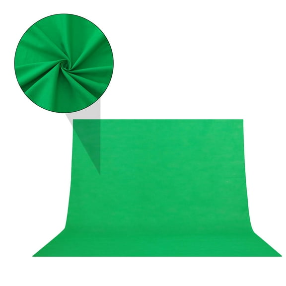 LULULION Photography Backdrop Green Cloth Soft Washable Background Screen for Broadcast and Video Use