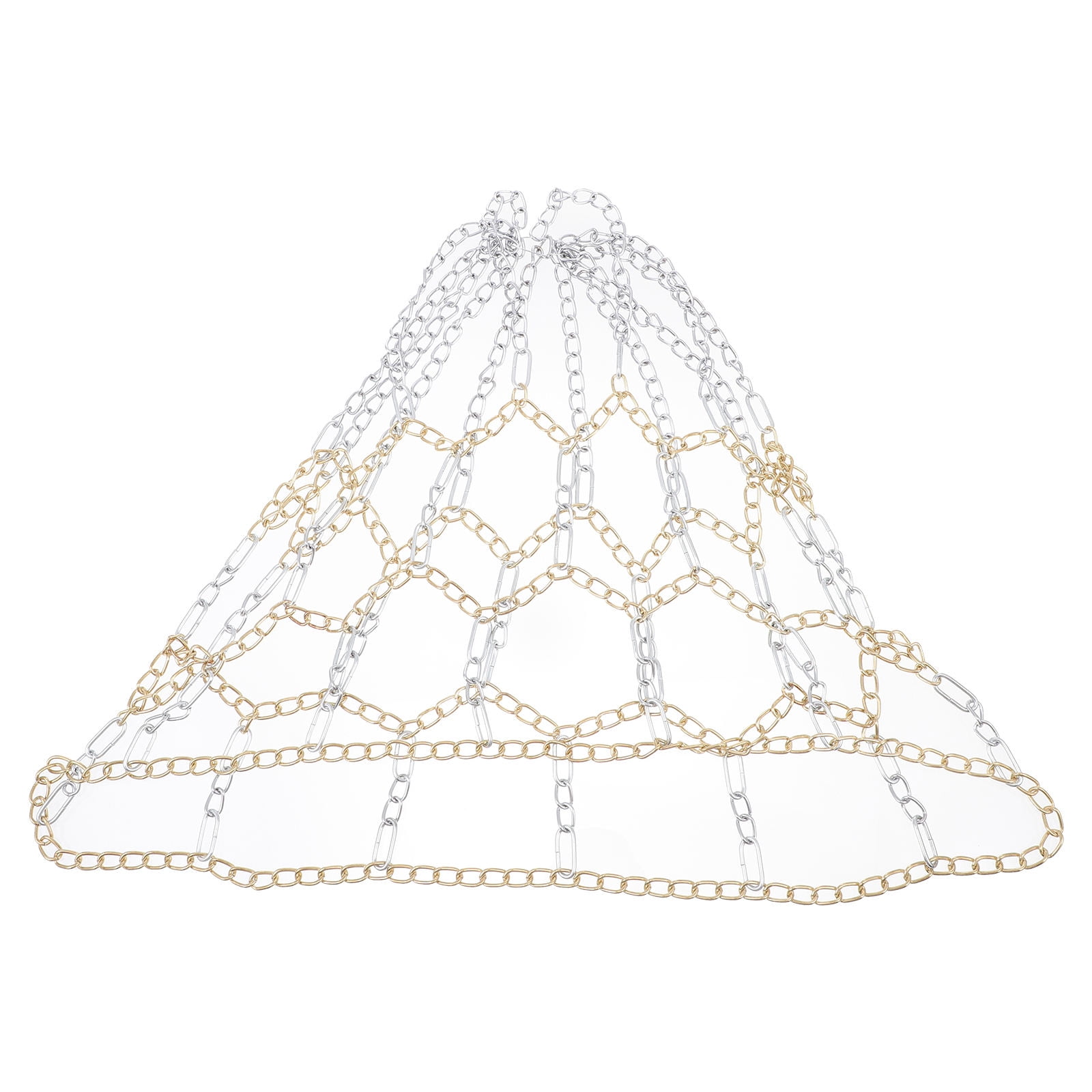 LULULION Tangle-Resistant Silver Iron Basketball Net for Parks and Campuses