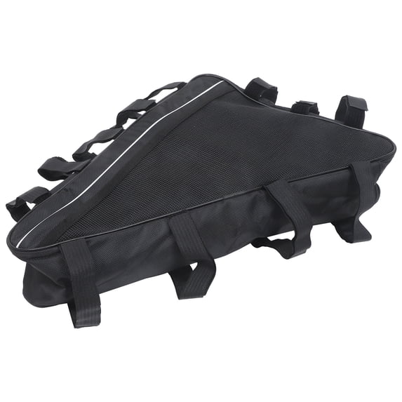 LULULION Bike Triangle Frame Bag Large Capacity Weather Resistant Oxford Cloth Black