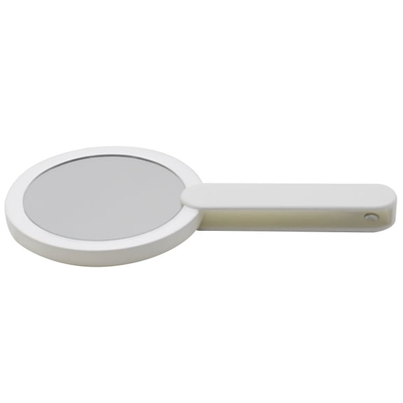 LULULION 1Pack Travel Mini Mirror Round White Simple Style Portable LED Lighting for Women Indoor Use