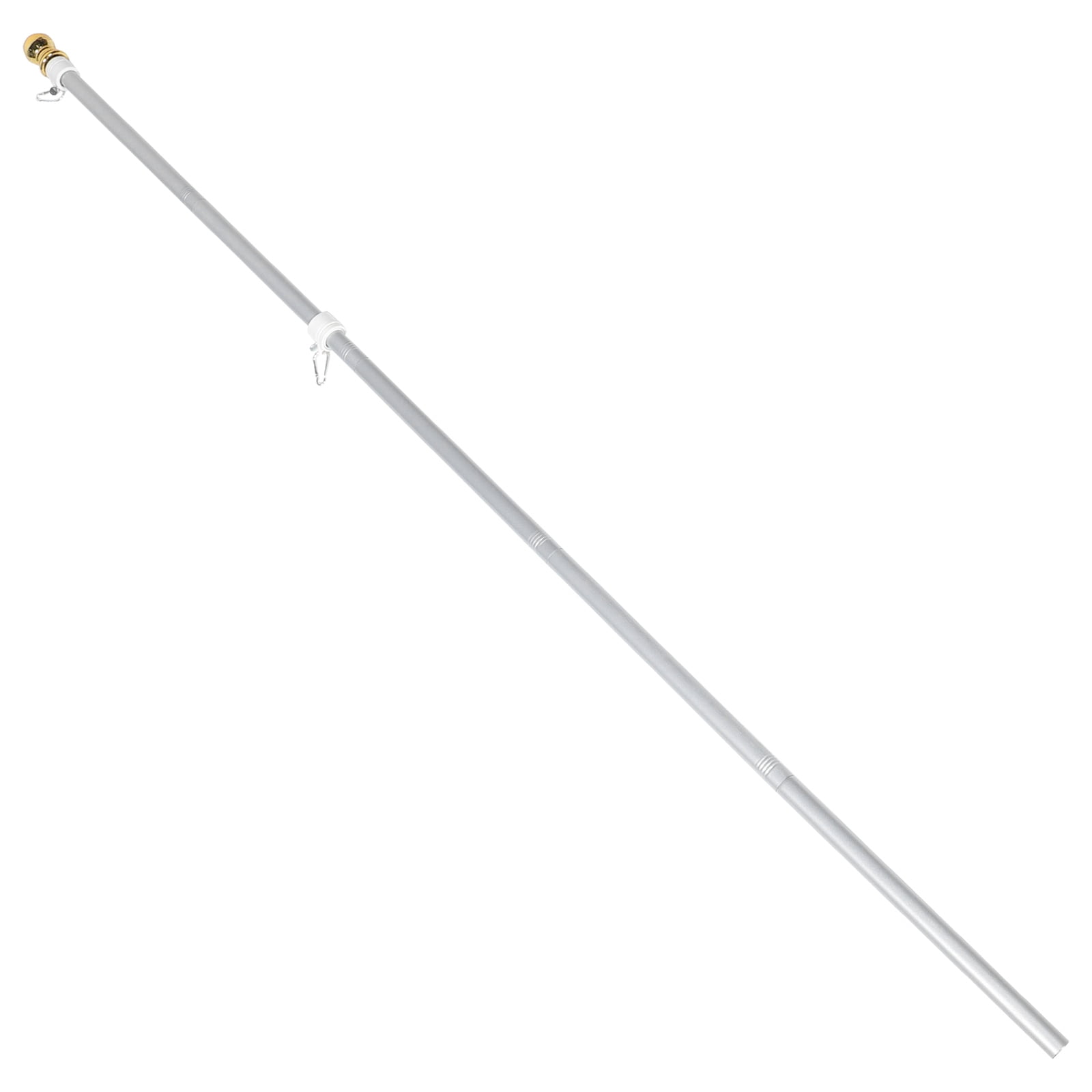 LULULION Flagpole Decorations Flag Pole Metal 1Pcs