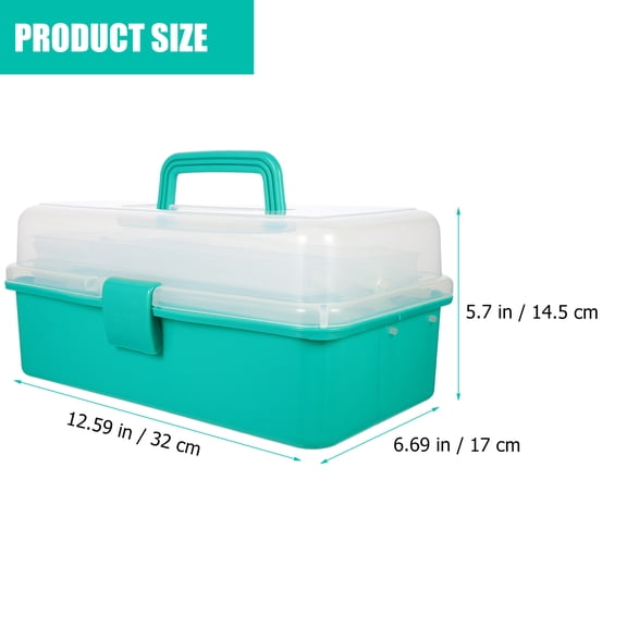 LULULION Foldable Tool Box Green PP Storage Case with Large Capacity and Secure Buckle for Tool Storage