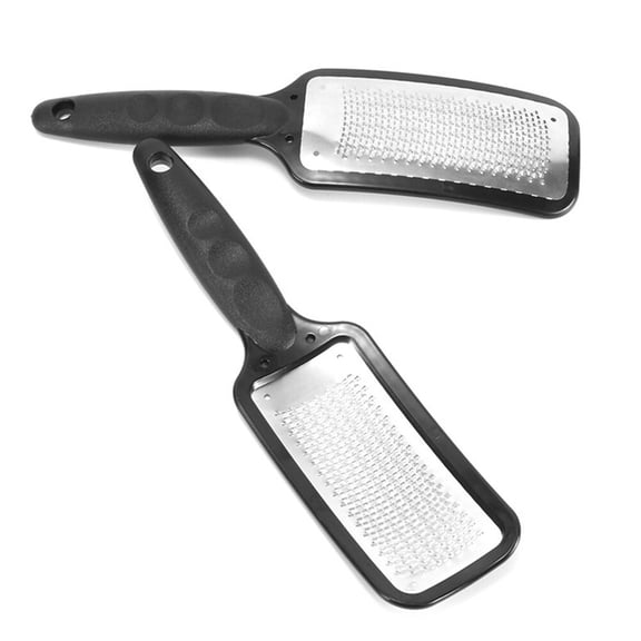 LULULION Black Stainless Steel Foot File Exfoliating Scrub for Pedicure Dead Skin Remover