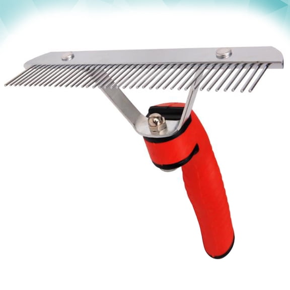 LULULION Dog Shedding Tool Single Row Rubber Silver 1Pcs