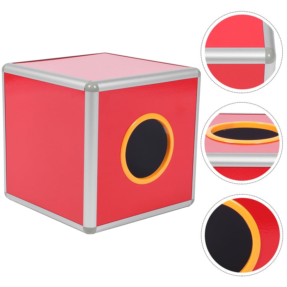 LULULION Raffle Ticket Boxes Red Acrylic for Holding Party Balls 1Pack