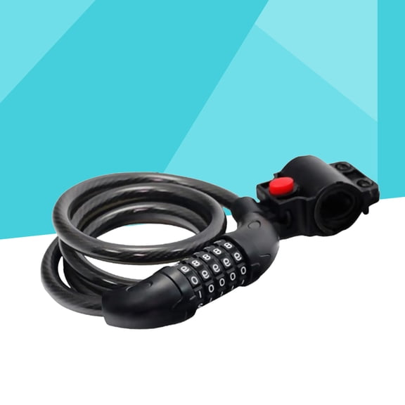 LULULION Retractable Cable Lock for Cycling Security with Black Color and Password 1Pcs