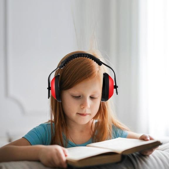 LULULION Adjustable Safety Ear Muff Red Noise Reduction Headphones for Industrial Use