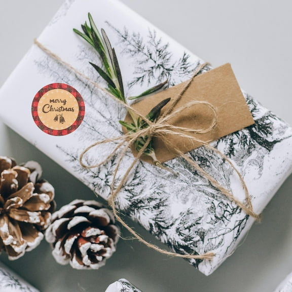 LULULION Christmas Envelope Label Sticker Roll for Decoration with Vibrant Colors and Stickiness