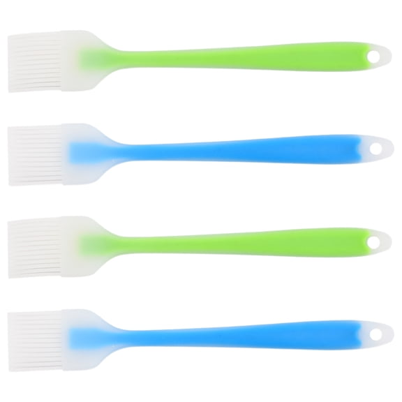 LULULION 4Pcs Silicone Cooking Oil Brush with Ergonomic Handle for Indoor and Outdoor Use