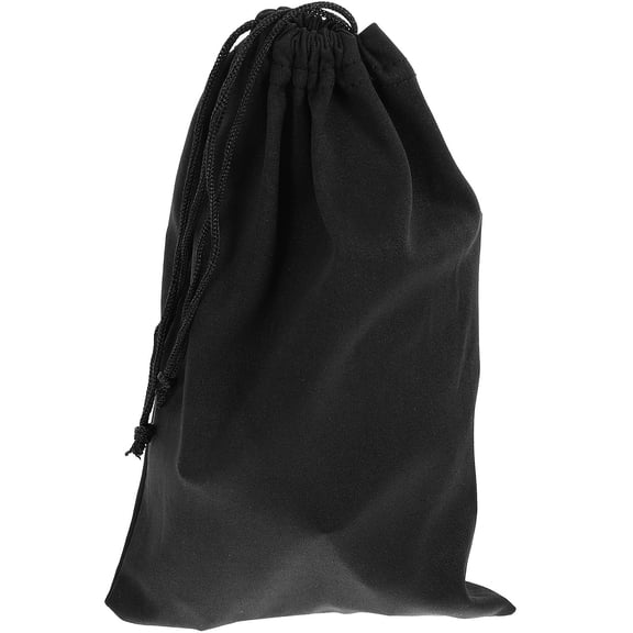 LULULION Ski Goggle Bag Soft Black Microfiber Eyewear Storage Pouch with Drawstring Closure