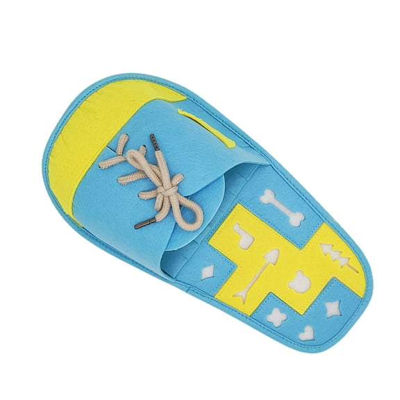 LULULION Yellow Felt Slow Feeding Mat for Dogs Wear Resistant Slipper Shaped Sniff Cushion for Stress Relief