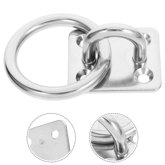 LULULION Stainless Steel Eye Plate Hook Heavy Duty Pad Eye Plate for Fishing and Mounting