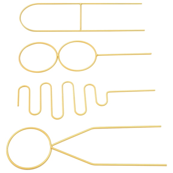 LULULION 4Pcs Golden Metal Trellis Plant Support for Potted Vines Indoor and Garden