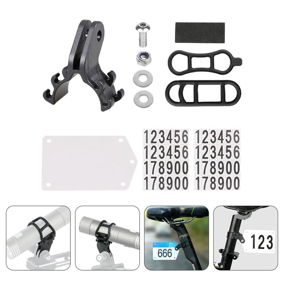 LULULION Flashlight Rack for Cycling Black Silicone 1 Set