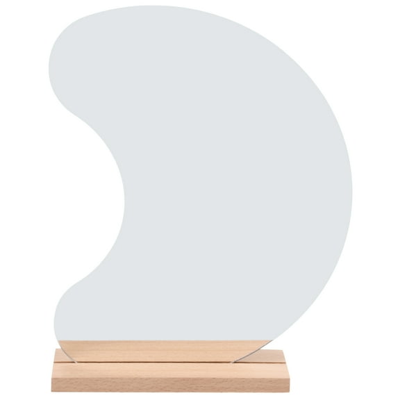 LULULION Stylish Makeup Mirror Desktop Makeup Mirror Wood Transparent 1Pack for Friends Reflection in Study