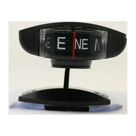 LULULION Car Compass Ball with Adhesive and Suction Cup Black Compact Dashboard Accessory