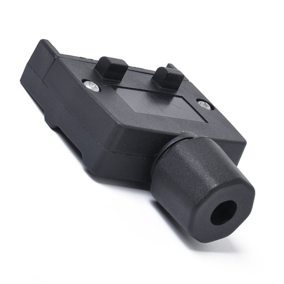 LULULION 7 Pin Flat Trailer Socket 12V Trailer Light Connector Black for Rv Boat Truck