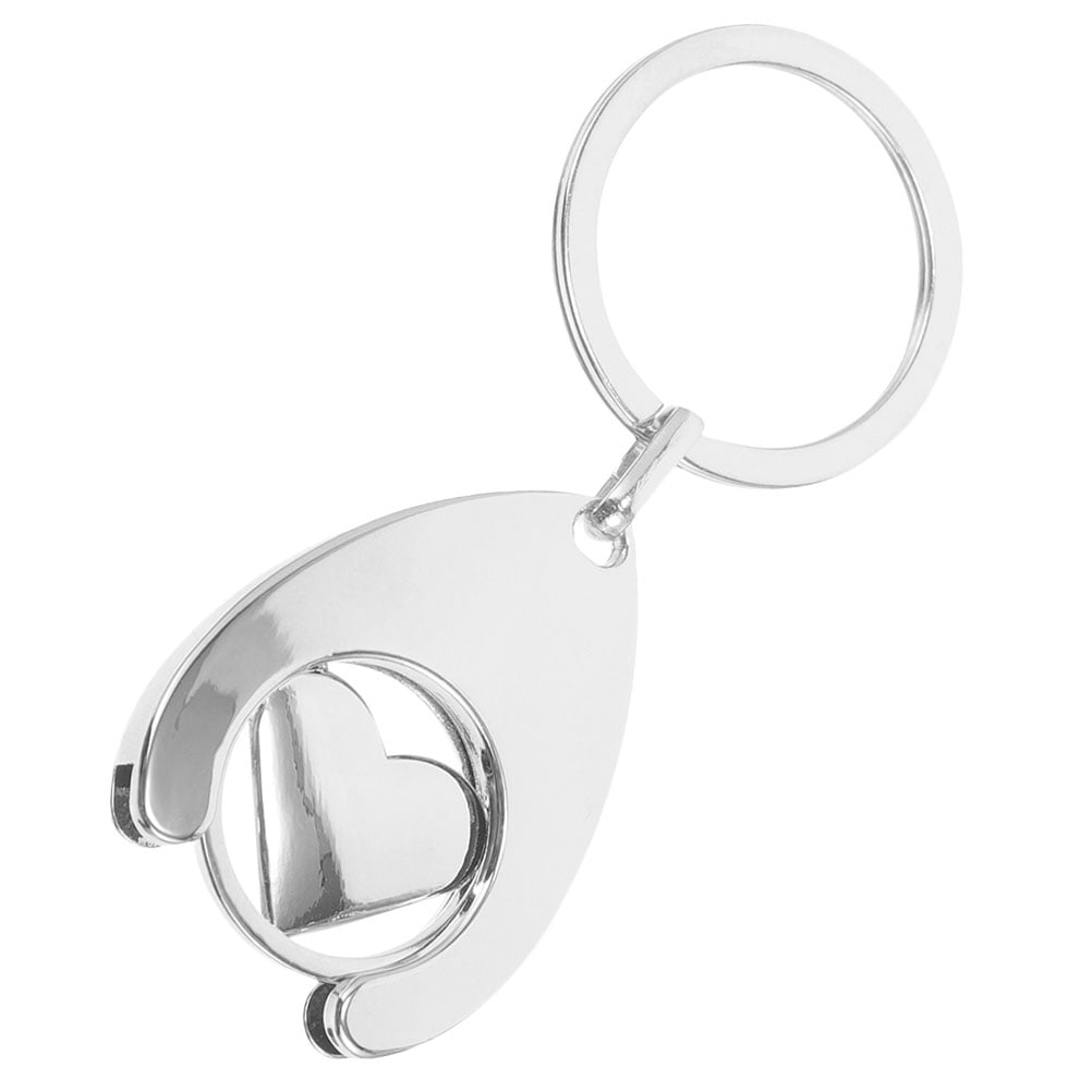 LULULION Trolley Tokens Keychain Zinc Alloy Silver Modern Design 1Pack ...